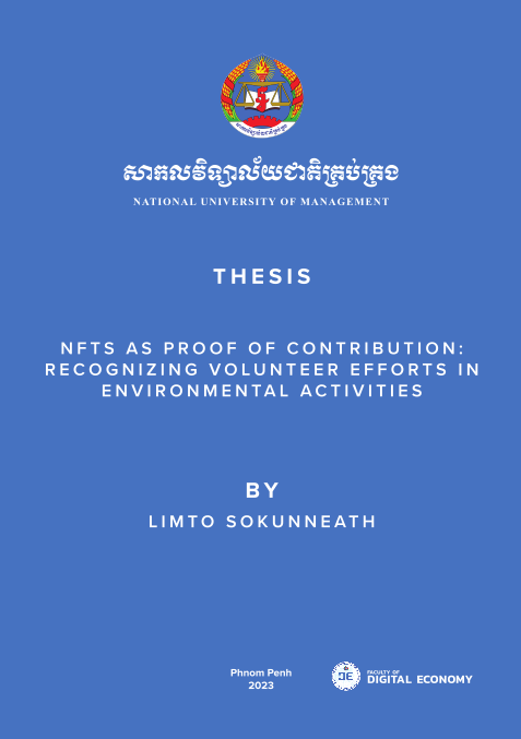 NFTS as proof of contribution: Recognizing volunteer efforts in environmental activities